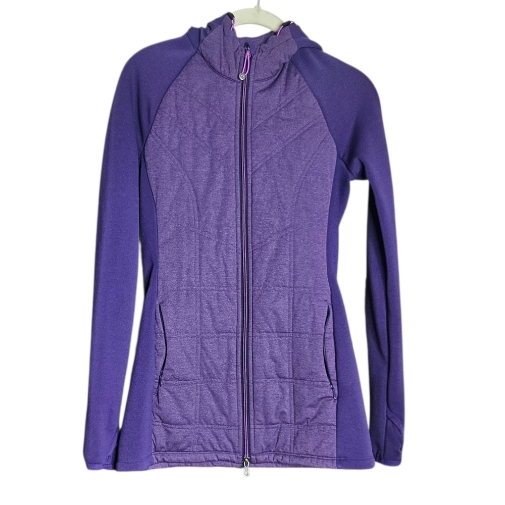 Athleta Jump And Jive Jacket Nightshade Purple Heather/Nightshade Purple Sz Xxs View 2